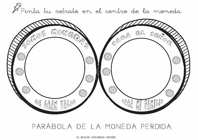 ME ABURRE LA RELIGIÓN: PARÁBOLA DE LA MONEDA PERDIDA COLOREAR