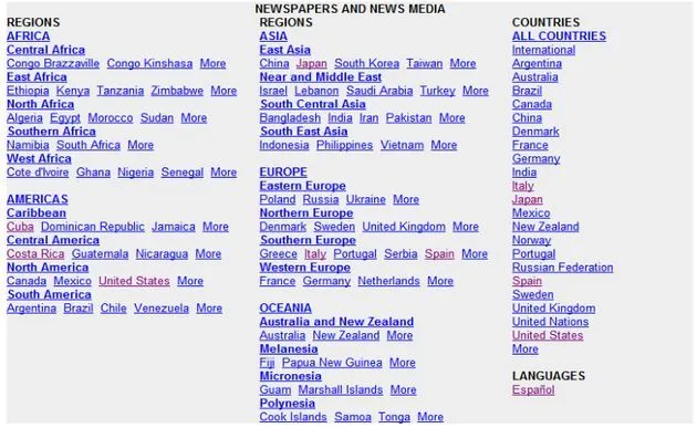 ABYZ News Links, enorme directorio de medios de comunicación de ... ABYZ News Links, enorme directorio de medios de comunicación de ...