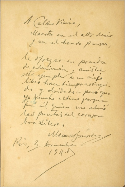 Academia Brasileira de Letras - Dedicatória