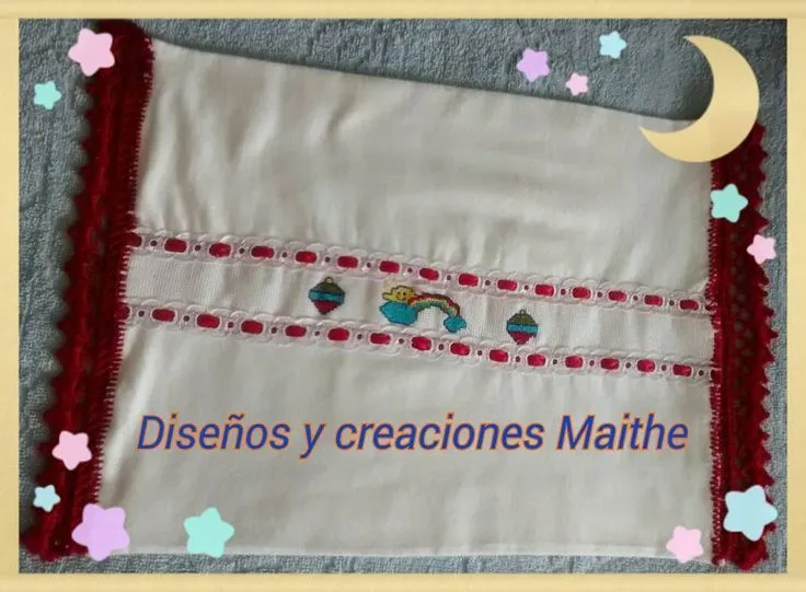 Accesorio para ajuar de bebe,mantilla que se coloca sobre el ... Accesorio para ajuar de bebe,mantilla que se coloca sobre el ...