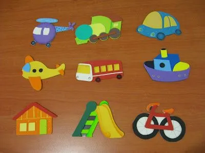 ACCESORIOS INFANTILES con diseño: figuras o apliques en goma eva ACCESORIOS INFANTILES con diseño: figuras o apliques en goma eva