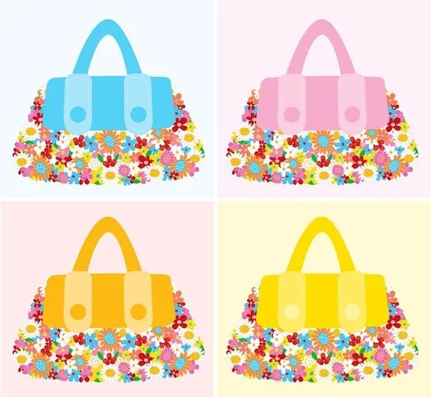 accesorios de moda bolsas de flores | Descargar Vectores gratis
