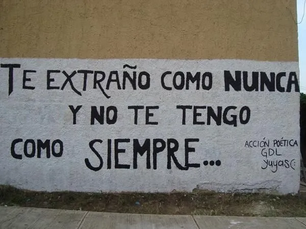 Accion poetica. Te extraño | frases y mas :D | Pinterest | Frases