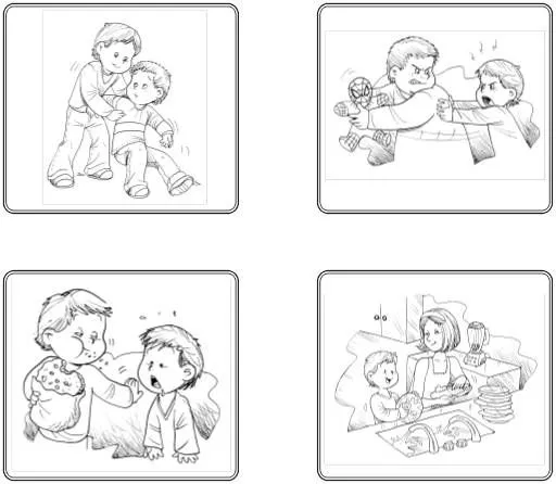 Acciones malas y buenas para colorear - Imagui | emociones | Pinterest