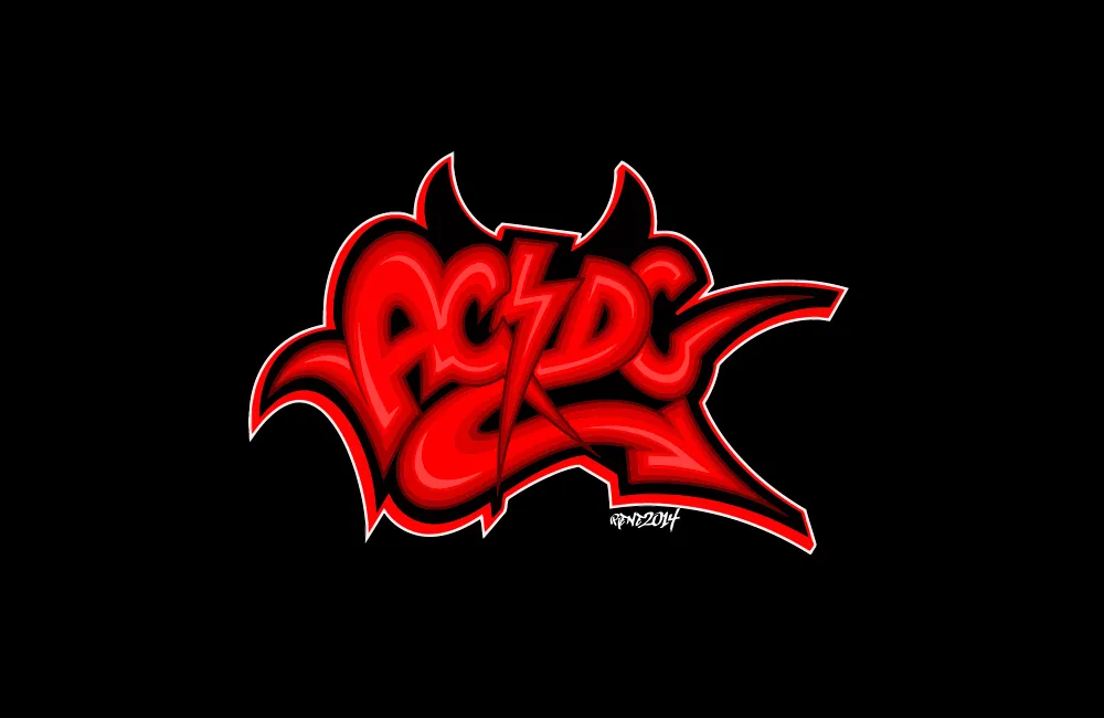 AC/DC - Graffiti Logo Vector by elclon on DeviantArt