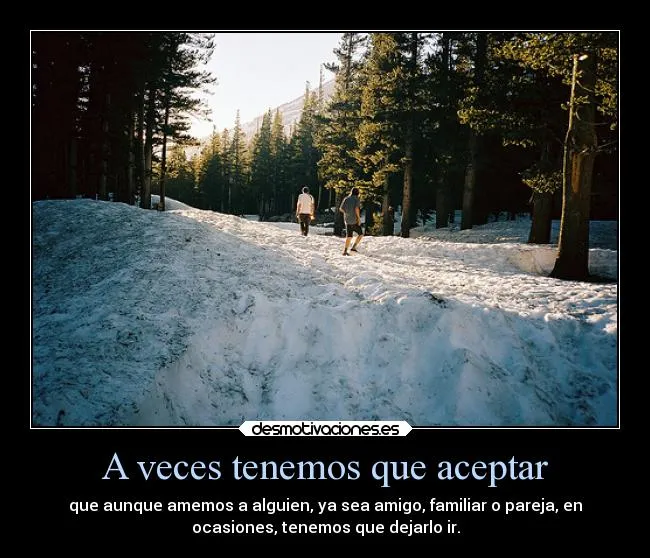A veces tenemos que aceptar | Desmotivaciones