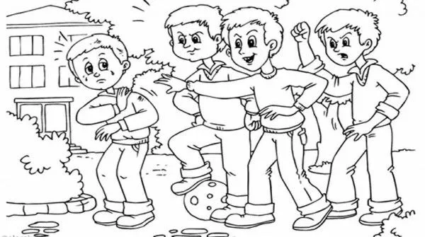 Historieta sobre el bullying para colorear - Imagui