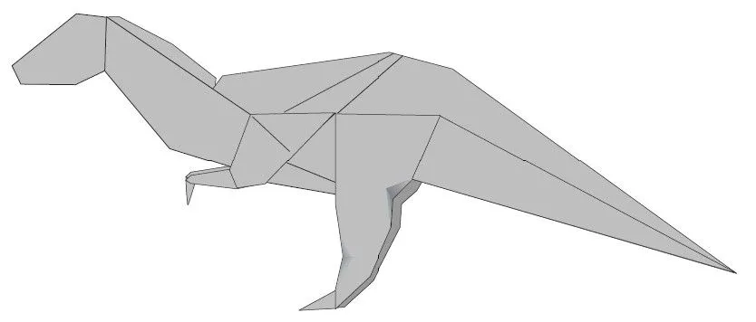Acrocanthosaurus de papiroflexia | CIBERCUENTOS Acrocanthosaurus de papiroflexia | CIBERCUENTOS