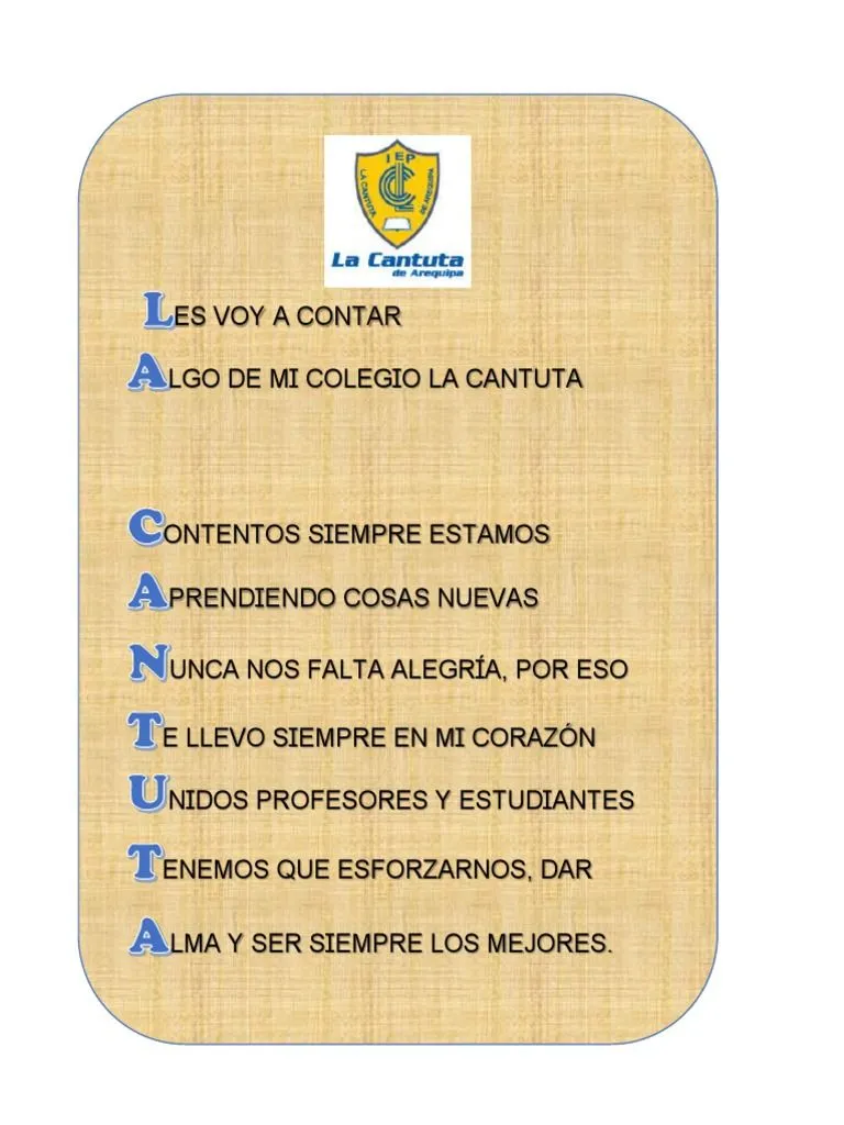 Acrostico Colegio | PDF