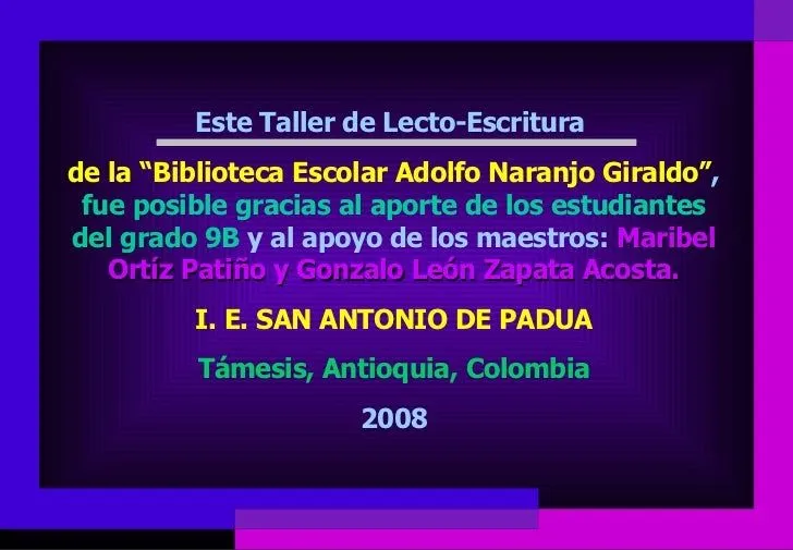 Acrosticos Maestros 9° &quot;B&quot;