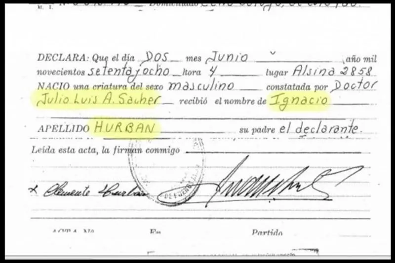 El acta de nacimiento que robó la identidad al nieto de Estela de ...