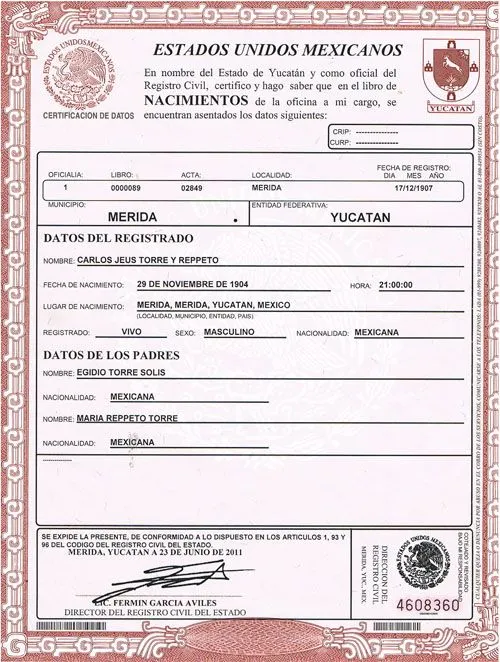 Acta de matrimonio para llenar e imprimir - Imagui