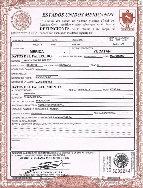 Acta de nacimiento actualizada - Imagui