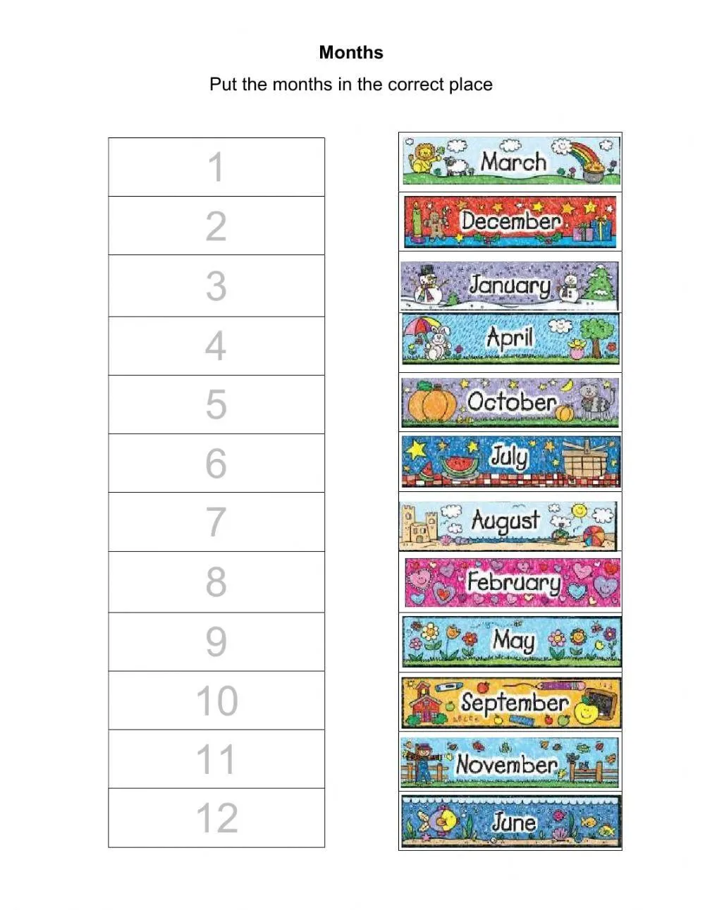 Actividad 46 - Meses del año worksheet | Live Worksheets Actividad 46 - Meses del año worksheet | Live Worksheets