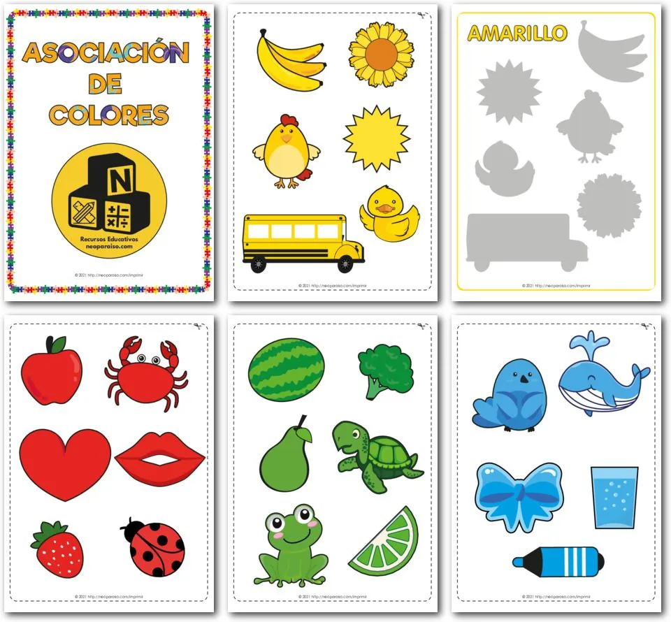 Actividad de Asociación de Colores para Preescolar Actividad de Asociación de Colores para Preescolar