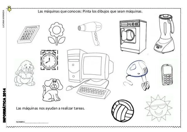 Actividad Inicial 4 y 5 años. Informática.