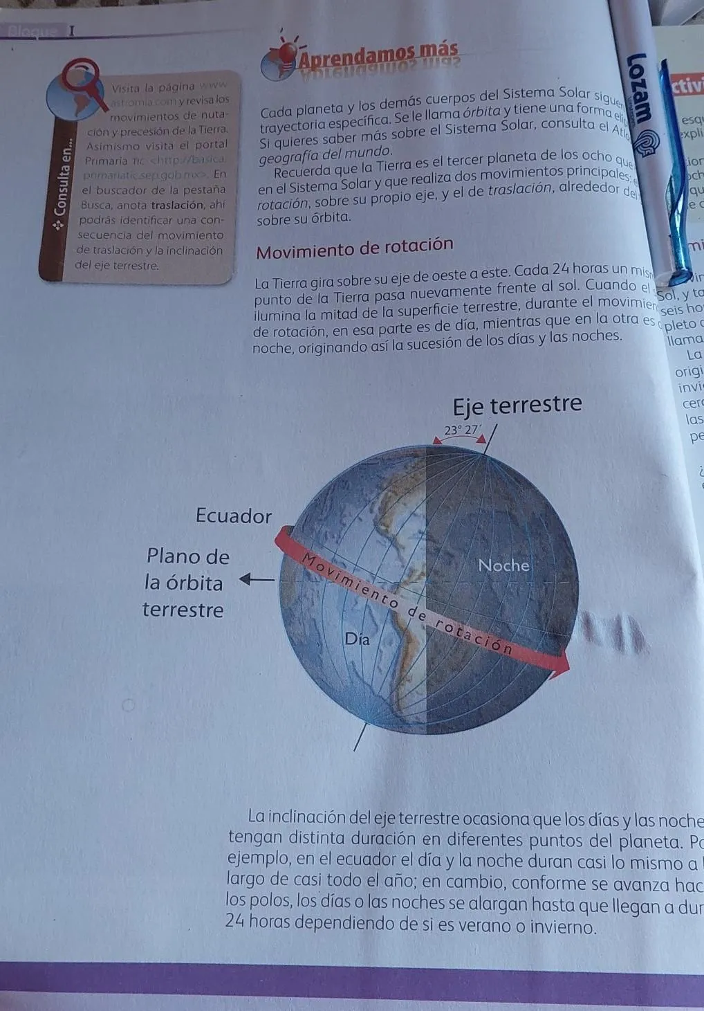 ACTIVIDAD 1 Investiga, escribe y representa con un dibujo el MOVIMIENTO DE  ROTACION y el MOVIMIENTO DE - Brainly.lat