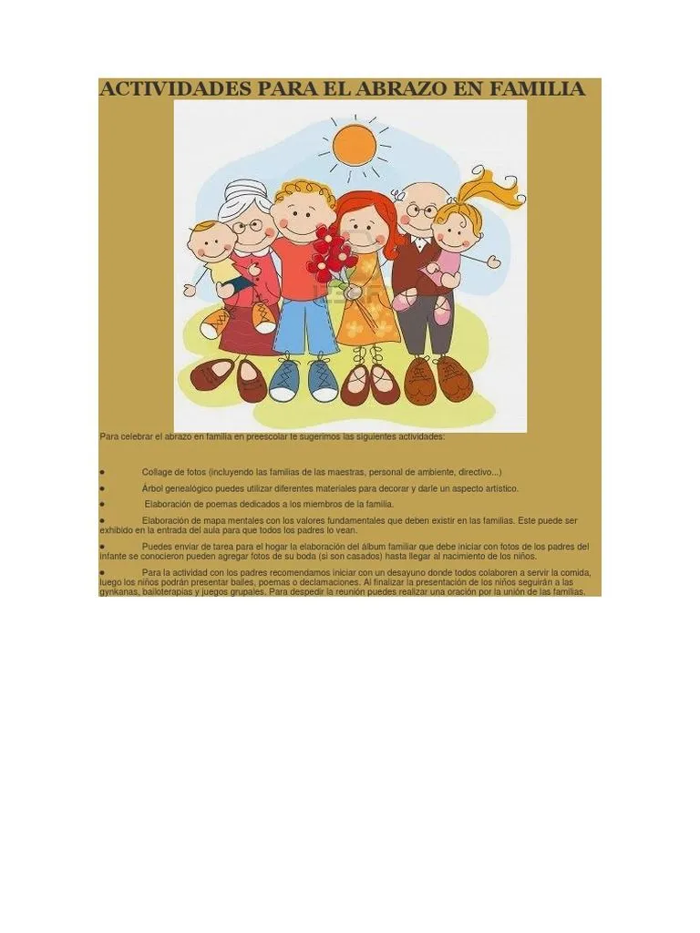 Actividades para El Abrazo en Familia | PDF Actividades para El Abrazo en Familia | PDF