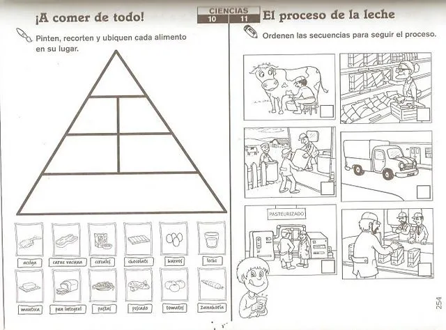 Actividades Escolares: actividades sobre la alimentación