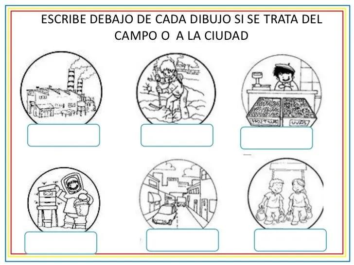 Actividades sobre el campo y la ciudad para niños - Imagui