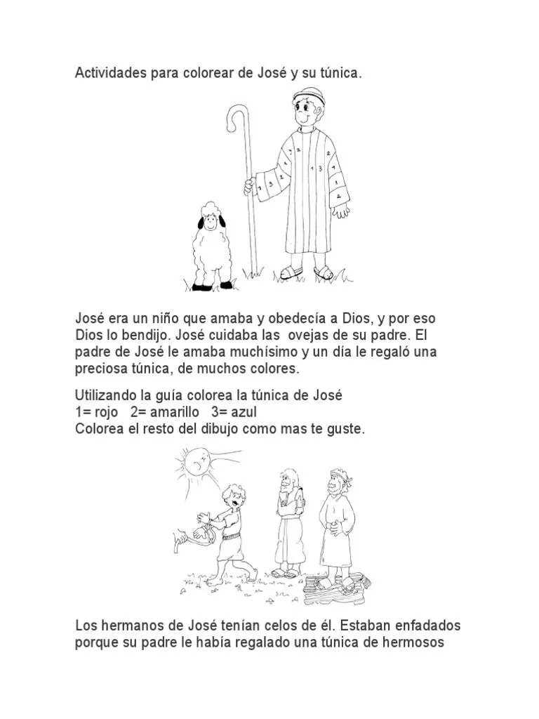 Actividades para Colorear de José y Su Túnica | PDF Actividades para Colorear de José y Su Túnica | PDF