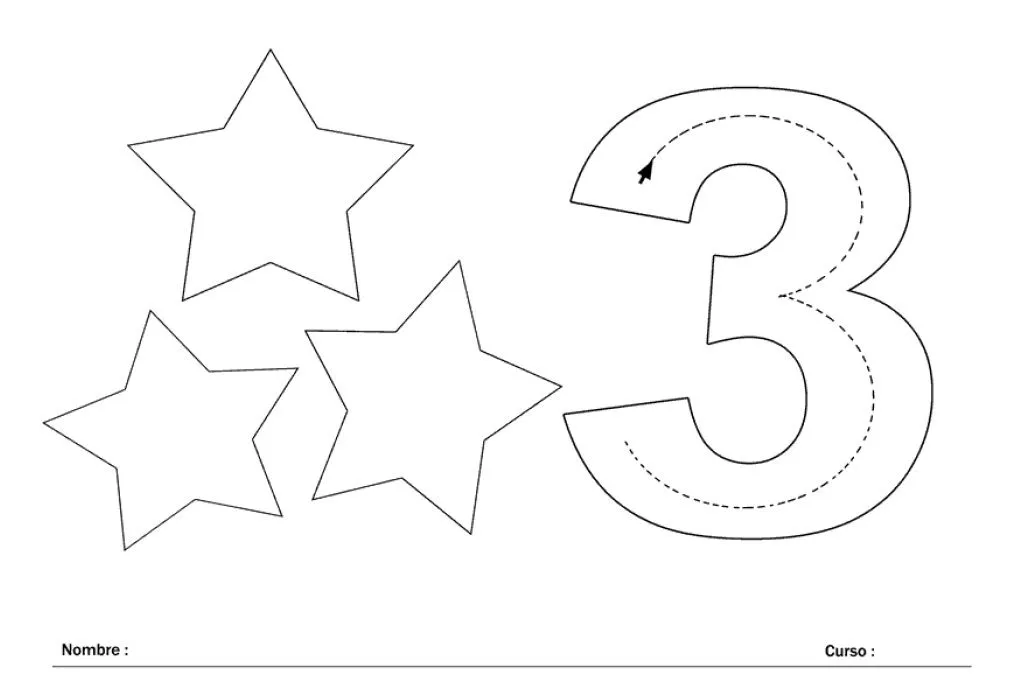 actividades para colorear con el numero 3 - ALOjamiento de IMágenes