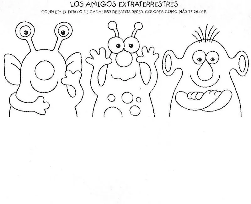 Actividades: Completa los dibujos del UNIVERSO Actividades: Completa los dibujos del UNIVERSO