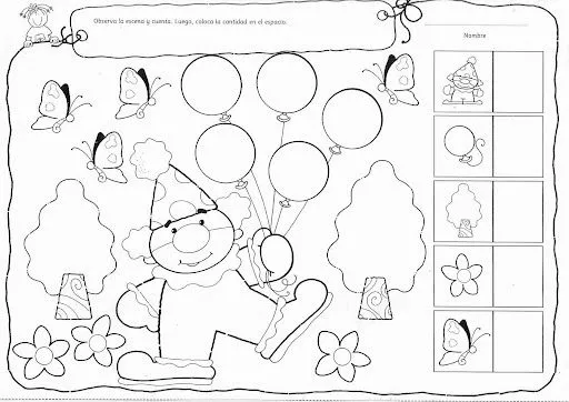 Actividades para contar en preescolar - Imagui Actividades para contar en preescolar - Imagui