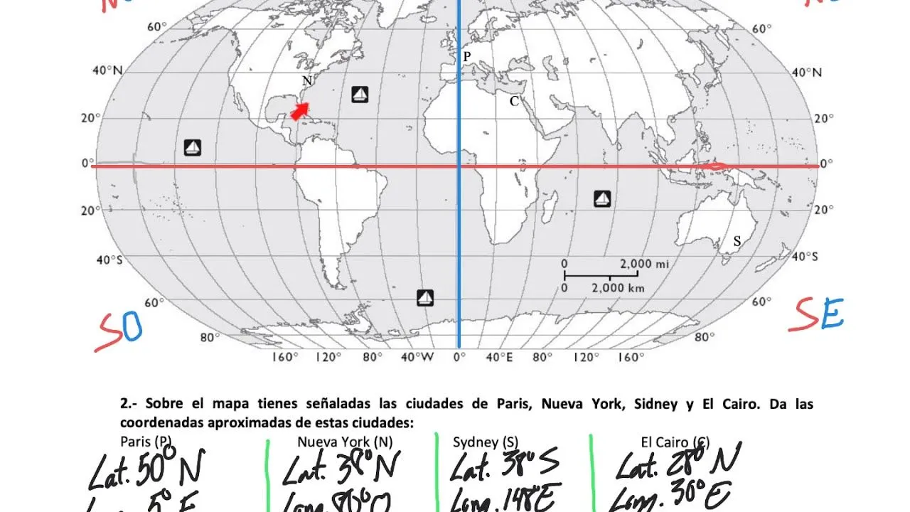 Actividades Coordenadas geográficas GH 1º ESO - YouTube Actividades Coordenadas geográficas GH 1º ESO - YouTube