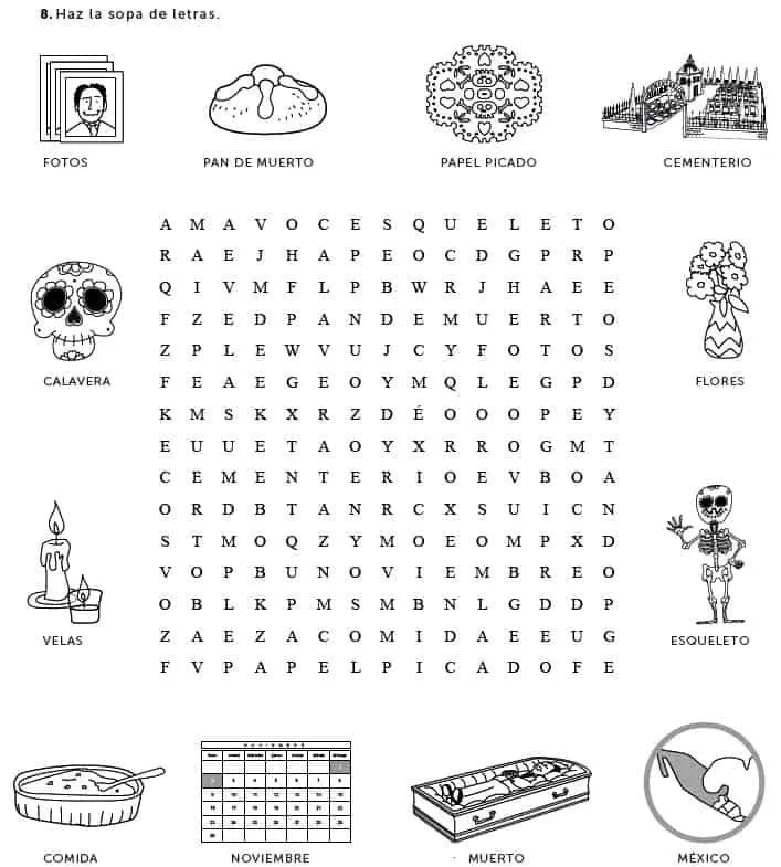 ᐈ Actividades didácticas sobre el Día de Muertos para Niños - Material Educativo y Material Didáctico Maestra Judith