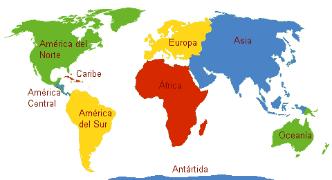 Mapa mapamundi con sus cinco continentes - Imagui Mapa mapamundi con sus cinco continentes - Imagui