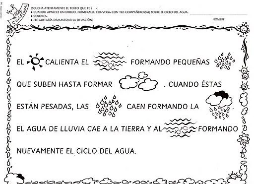 Actividades Escolares: actividades sobre el agua Actividades Escolares: actividades sobre el agua