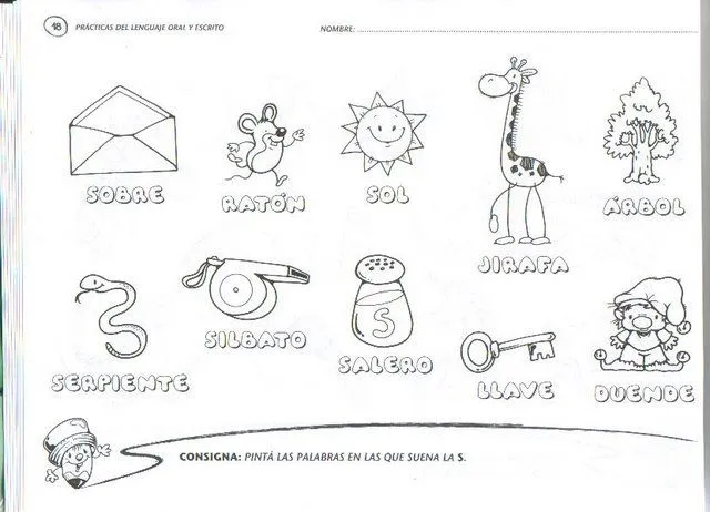 Actividades Escolares: actividades de lengua para el 1° grado