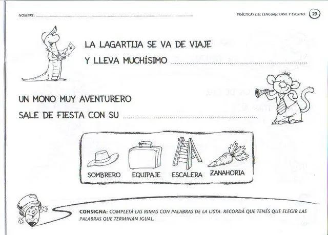 Actividades Escolares: actividades de lengua para el 1° grado Actividades Escolares: actividades de lengua para el 1° grado