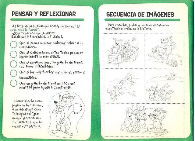 Actividades Escolares: actividades sobre valores