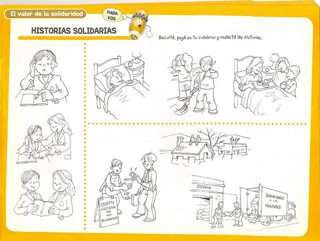 Actividades Escolares: actividades sobre valores