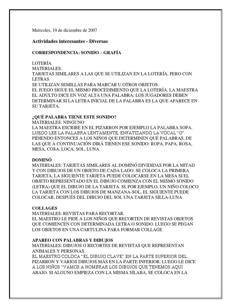 Actividades de Lectura y Escritura | PDF | Escritura | Imagen Actividades de Lectura y Escritura | PDF | Escritura | Imagen