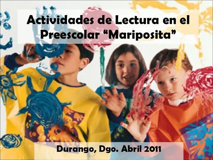 Actividades de lectura en el preescolar