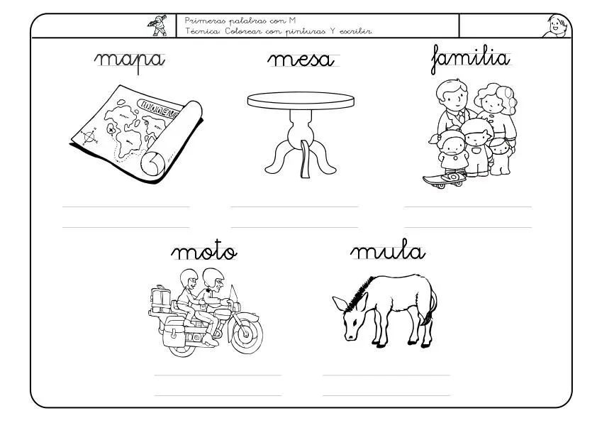 Ejercicios con la letra m - Imagui