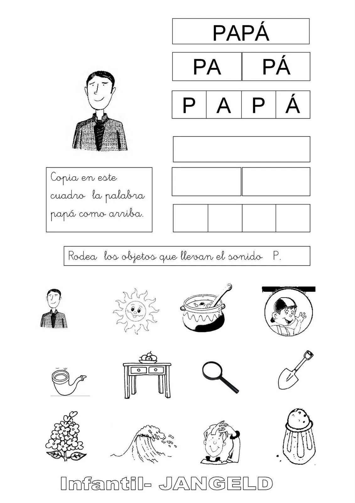 Actividades con la letra p - Imagui