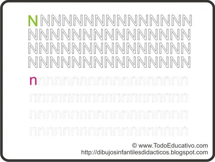 Actividades con la letra n - Imagui