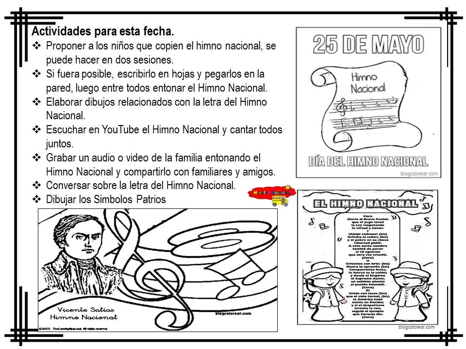 Actividades con motivo de la Conmemoración del Día del Himno Nacional. Actividades con motivo de la Conmemoración del Día del Himno Nacional.
