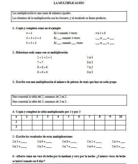 Actividades y Multiplicación: Actividades y Ejercicios Para Tercer ...