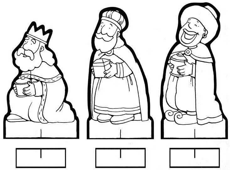 Actividades navideñas para niños: figuras del pesebre para colorear