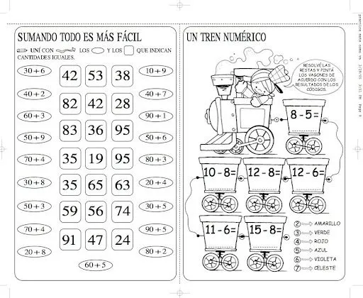 Ejercicios de matemáticas para preescolar - Imagui