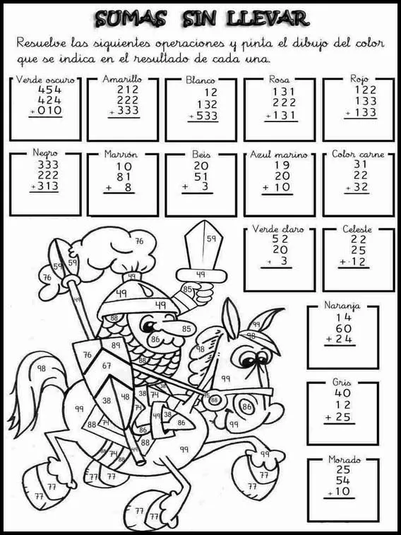 Actividades para niños preescolar, primaria e inicial. Sumas ...