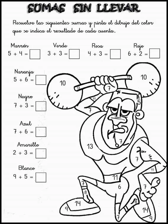 Actividades para niños preescolar, primaria e inicial. Sumas ...