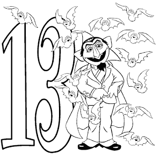 DIBUJO PARA COLOREAR DE BARRIO SESAMO-NUMERO 13 : ACTIVIDADES PARA ...