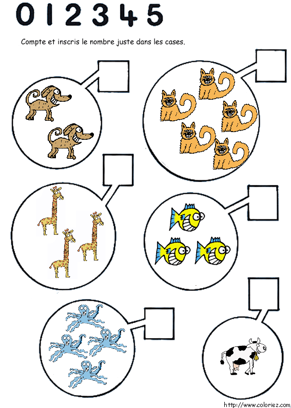 Actividades de números para niños - Imagui