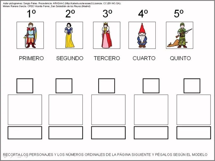 MATERIALES - Matemáticas con Blancanieves. Diversas fichas, en ...